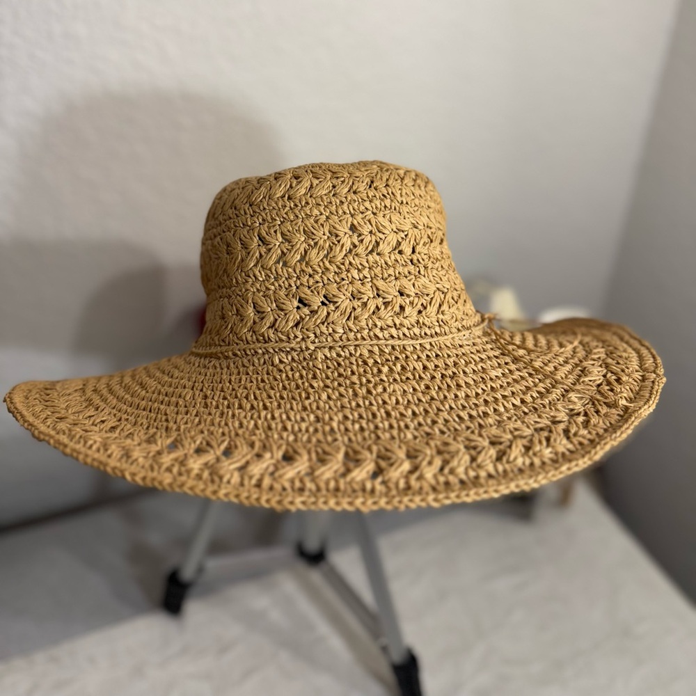 Cappelli Straworld Broad Brim Women’s Fancy Weave Straw Hat. Natural - Picture 2 of 10